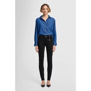 7 For All Mankind Black High Waist Slim Illusion Luxe Rinse Skinny Jeans Size 30